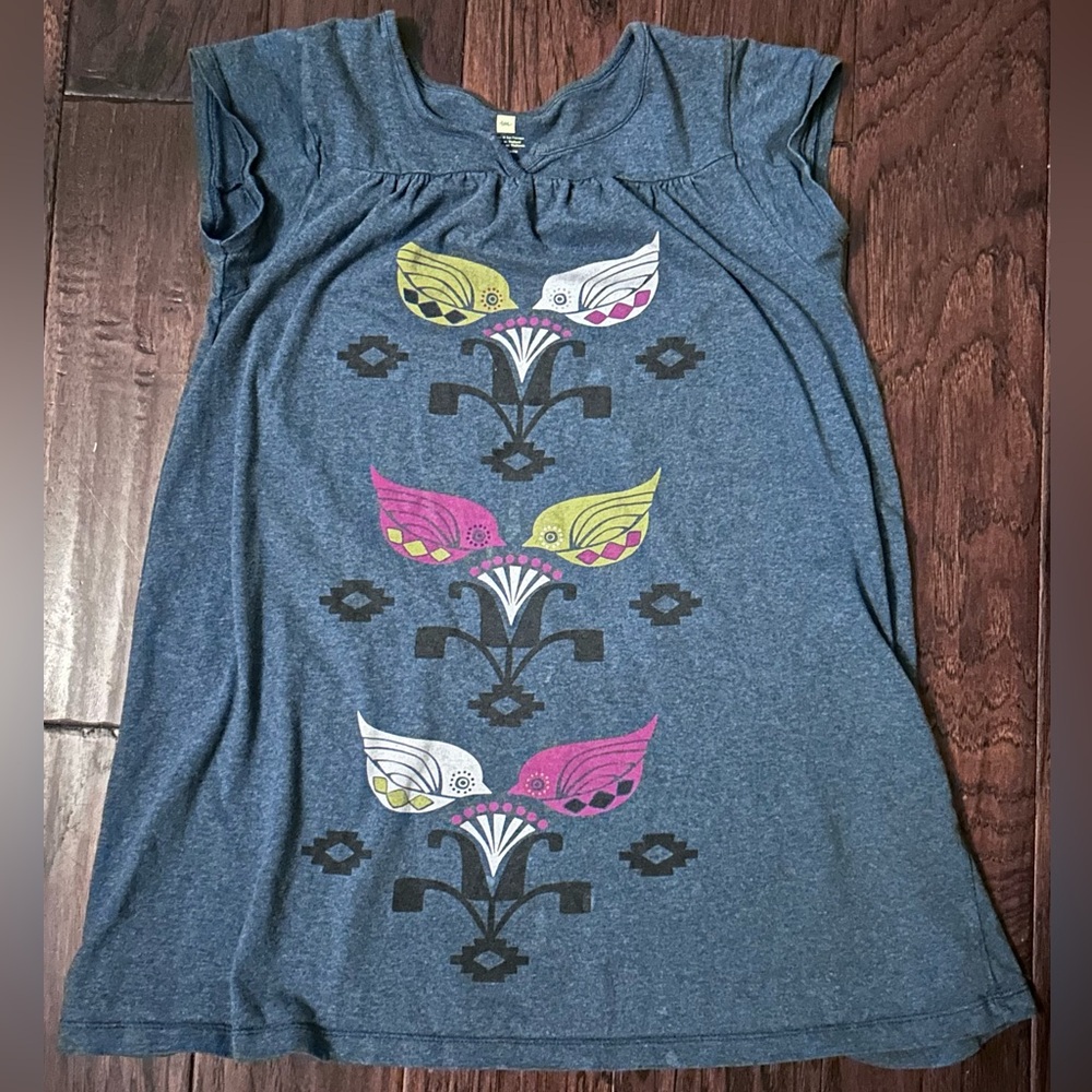 Tea Collection Blouse With Birds Size 10 - Picture 1 of 4